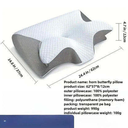 Trainovafit Ergonomic Butterfly Cervical Memory Foam Pillow