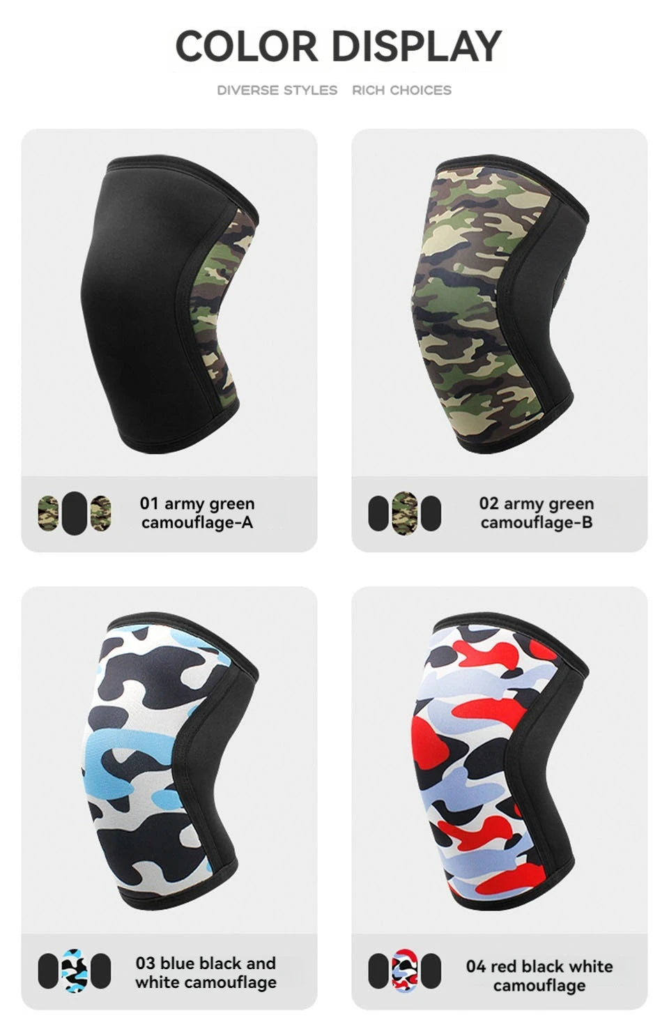 AOLIKES Knee Sleeves for Weightlifting & Powerlifting (7mm Pair) For Men & Women - Knee Wraps for Weight Lifting, Squats