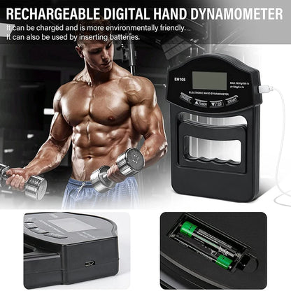 Trainovafit Digital Hand Dynamometer & Grip Strength Tester (396 lbs / 180 kg)