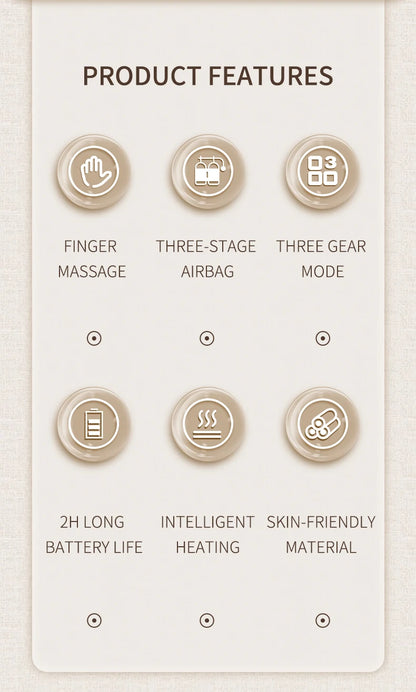 Professional Hand Massager Airbag Compression Finger Wrist Palm Kneading Relaxation Device Electric Hand Massage Tool