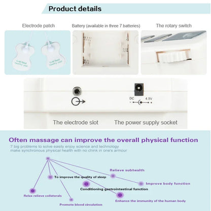 10 Modes Electrical EMS TENS Pulse Body Massage Acupoint Meridian Massage Slippers Foot Electrostimulator Body Relaxation Device