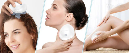 Electric Scalp Head Massager - Kneading & Vibrating Technology for Hair Growth & Tension Relief
