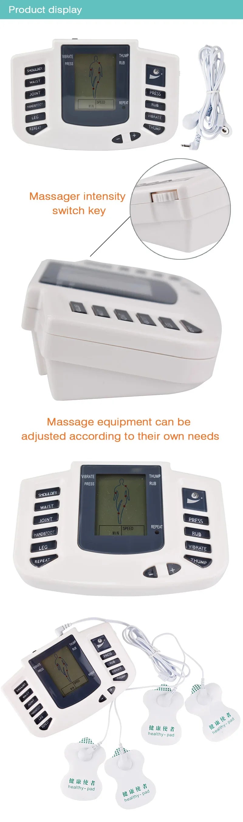 10 Modes Electrical EMS TENS Pulse Body Massage Acupoint Meridian Massage Slippers Foot Electrostimulator Body Relaxation Device