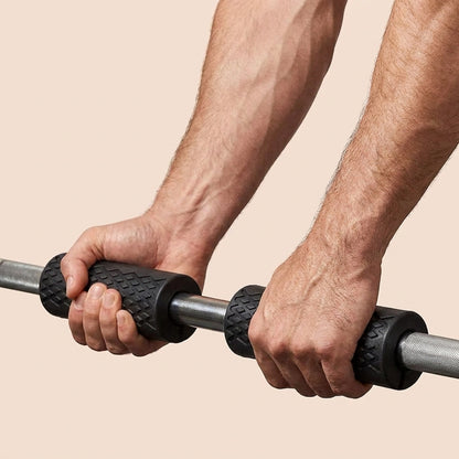Trainovafit Thick Bar Silicone Fat Grips for Barbells & Dumbbells
