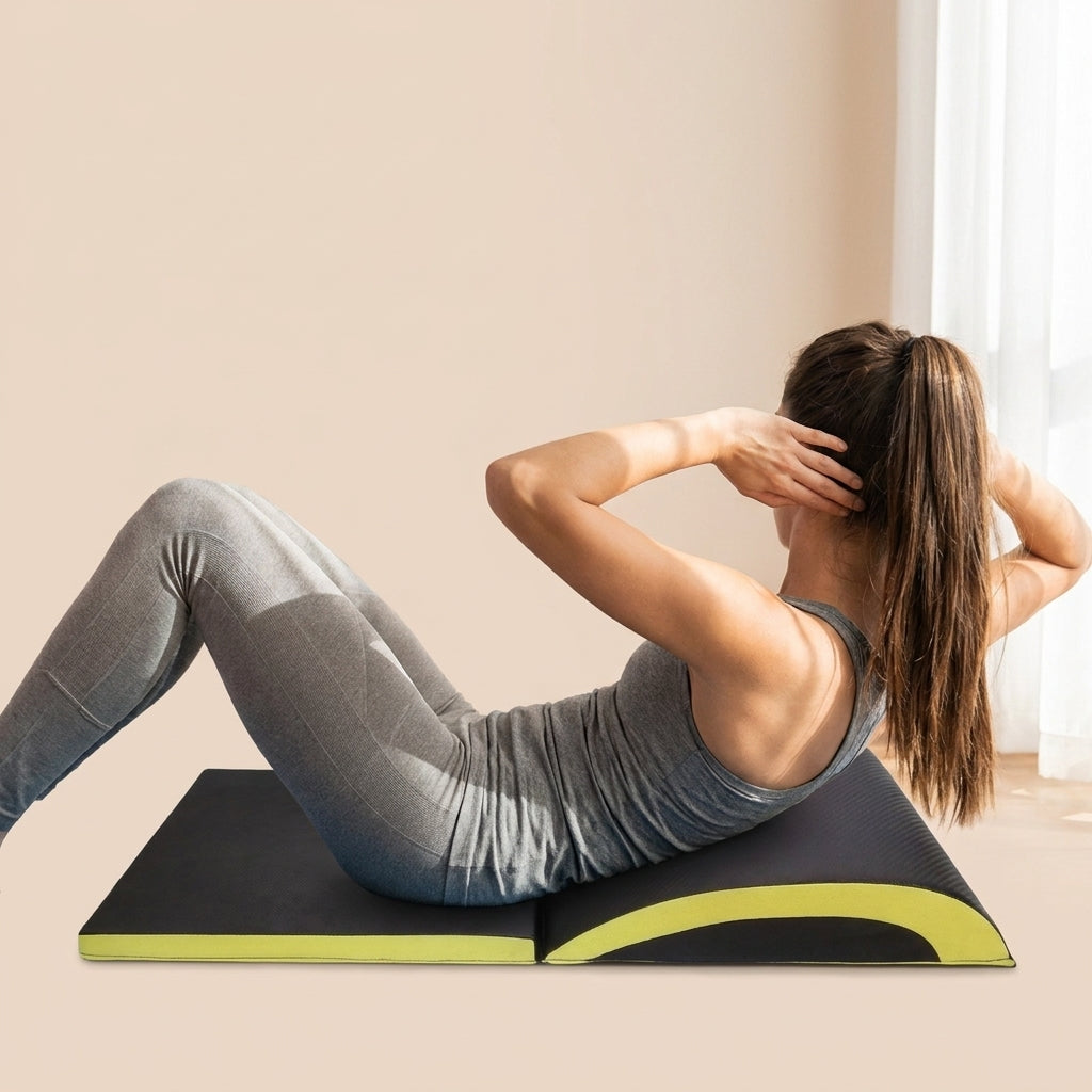 Trainovafit Foldable Ab Mat with Tailbone & Lumbar Support Pad