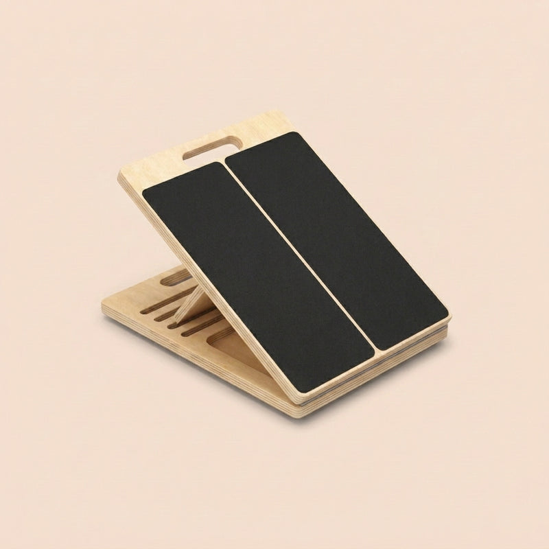 Trainovafit 5-Angle Adjustable Wooden Slant Board for Calf & Squat Mobility